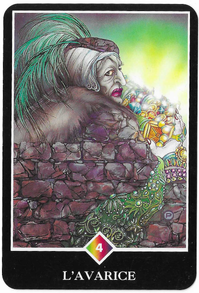carte de tarot "l'avarice"