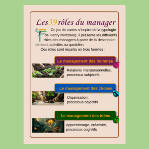 jeu de cartes "les rôles du manager"