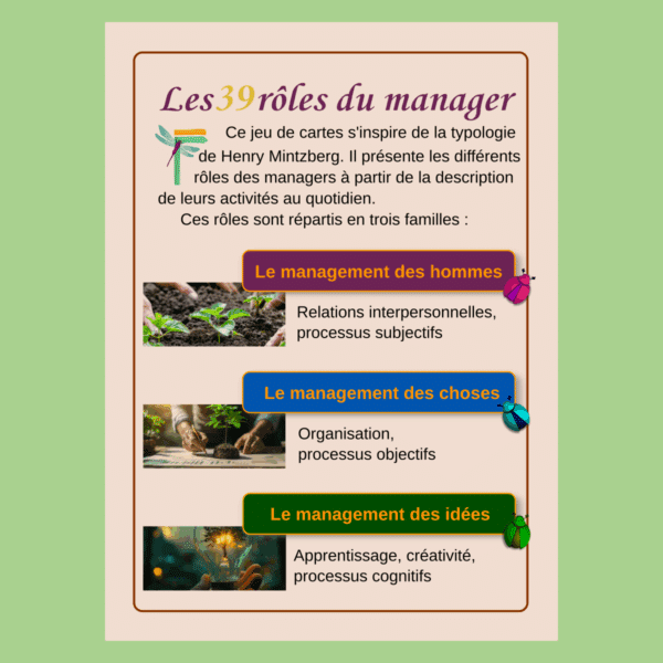 jeu de cartes "les rôles du manager"